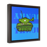 Tank Blue - Framed Canvas Print